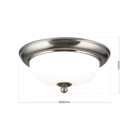 Lampa sufitowa EMPIRA 2x E14/40W/230V śr. 26,5 cm matowy chrom