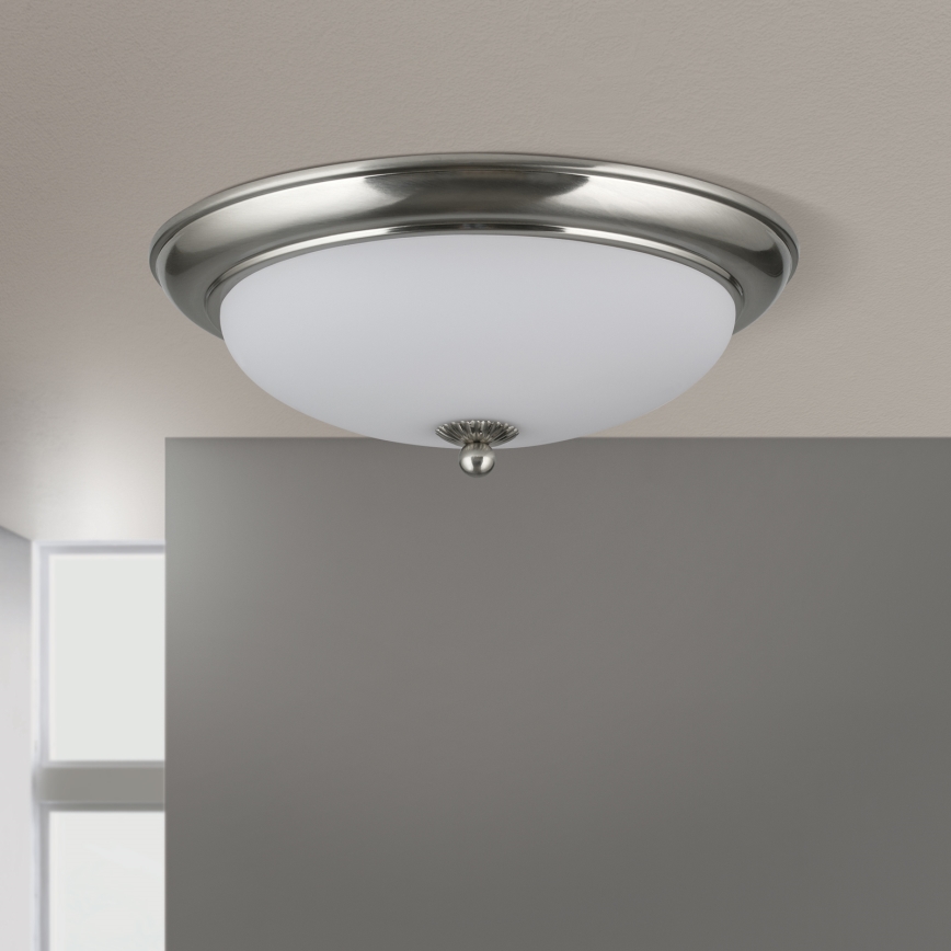 Lampa sufitowa EMPIRA 2xE27/40W/230V śr. 35,5 cm matowy chrom