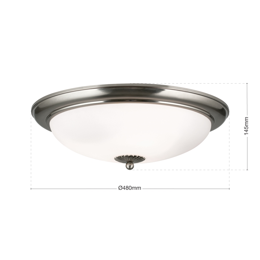 Lampa sufitowa EMPIRA 3xE27/40W/230V Ø 48 cm, matowy chrom