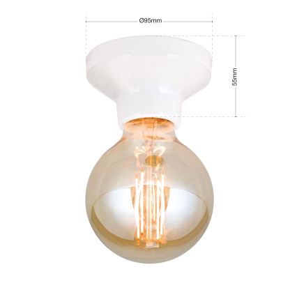 Lampa sufitowa FROST 1xE27/60W/230V biała