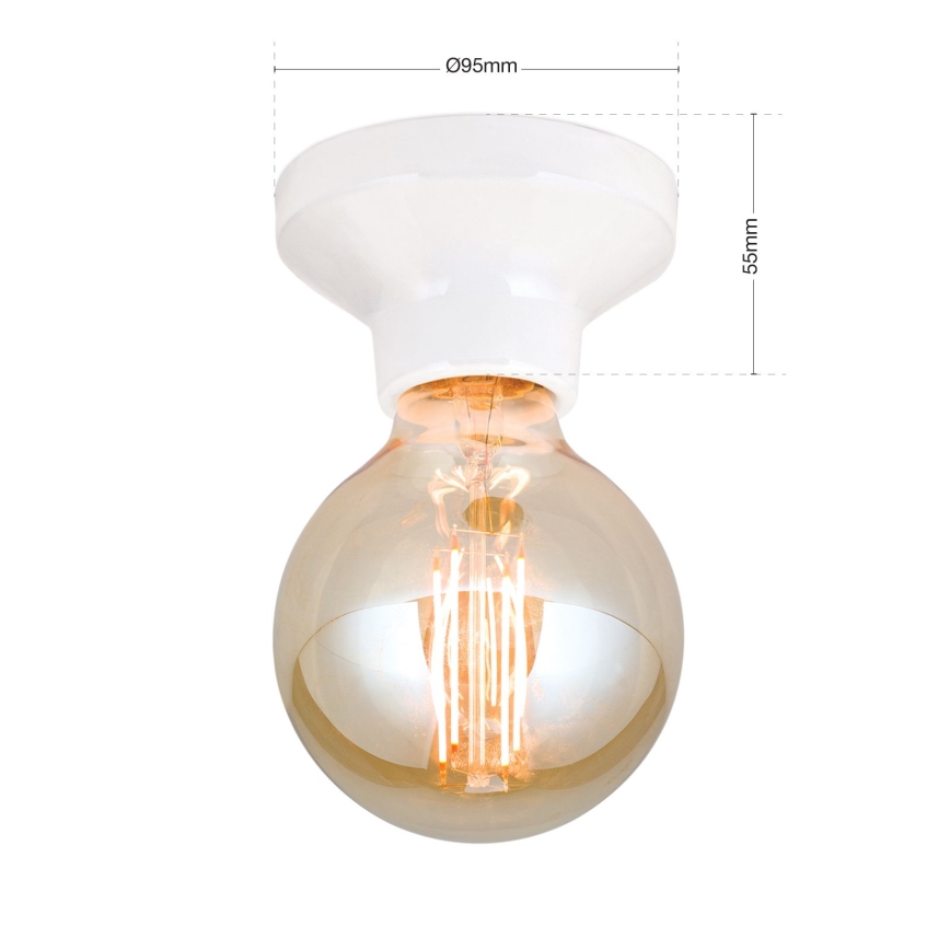 Lampa sufitowa FROST 1xE27/60W/230V biała