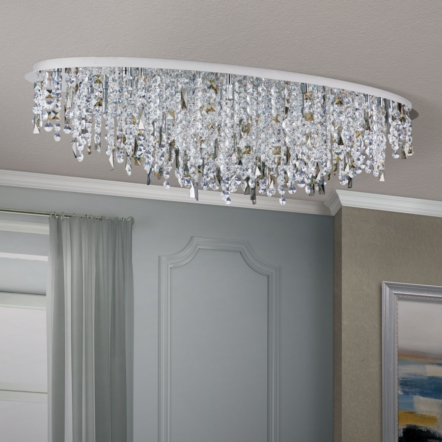 Lampa sufitowa kryształowa CRYSTALRIVER 21xG9/40W/230V chrom błyszczący