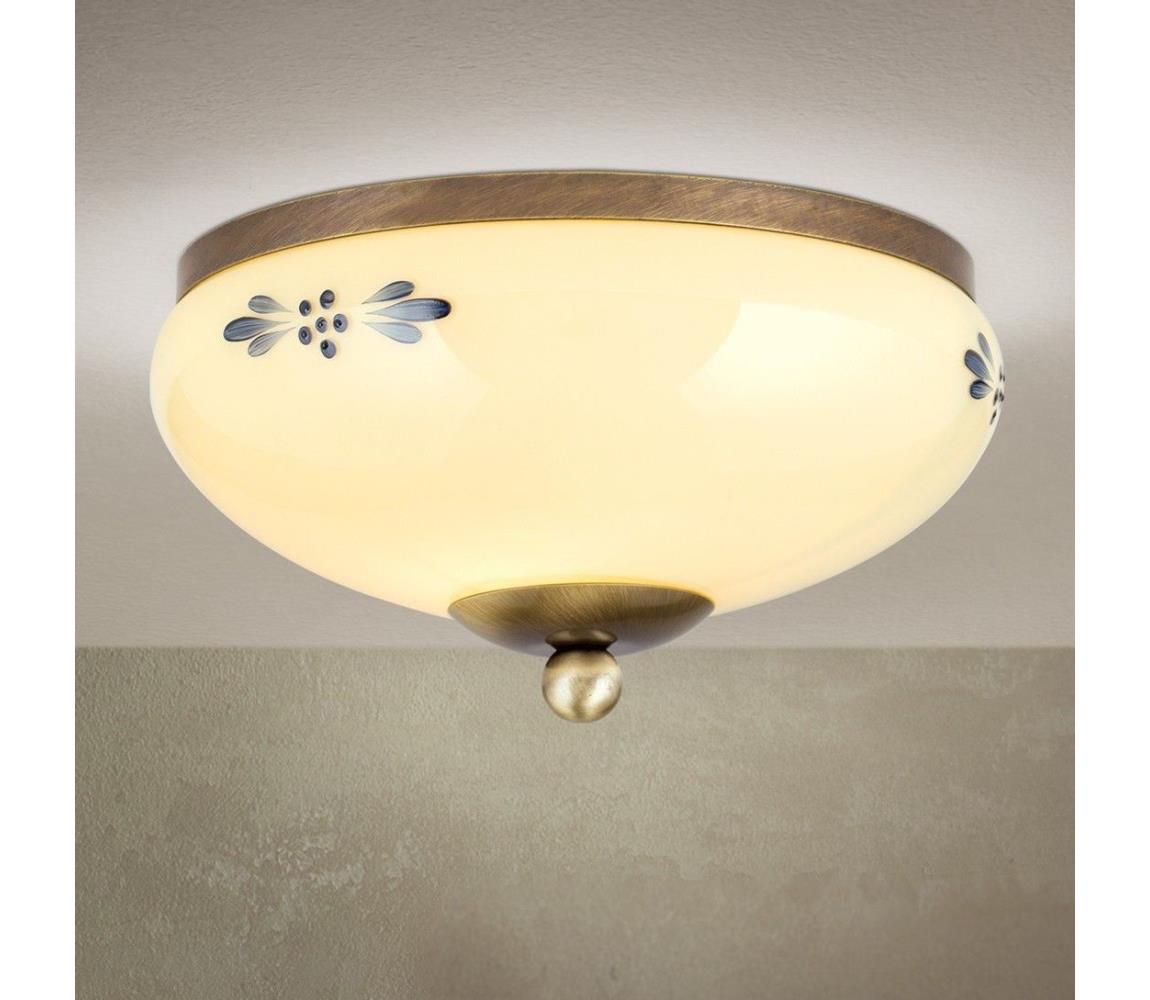 Orion - Lampa sufitowa LANDHAUS 1xE27/60W/230V śr. 21 cm brąz/beżowy/niebieski