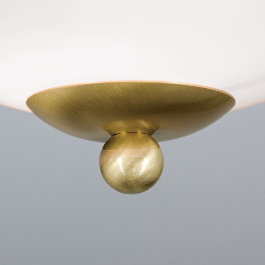Lampa sufitowa LANDHAUS 1xE27/60W/230V śr. 21 cm mosiądz/biały/zielony