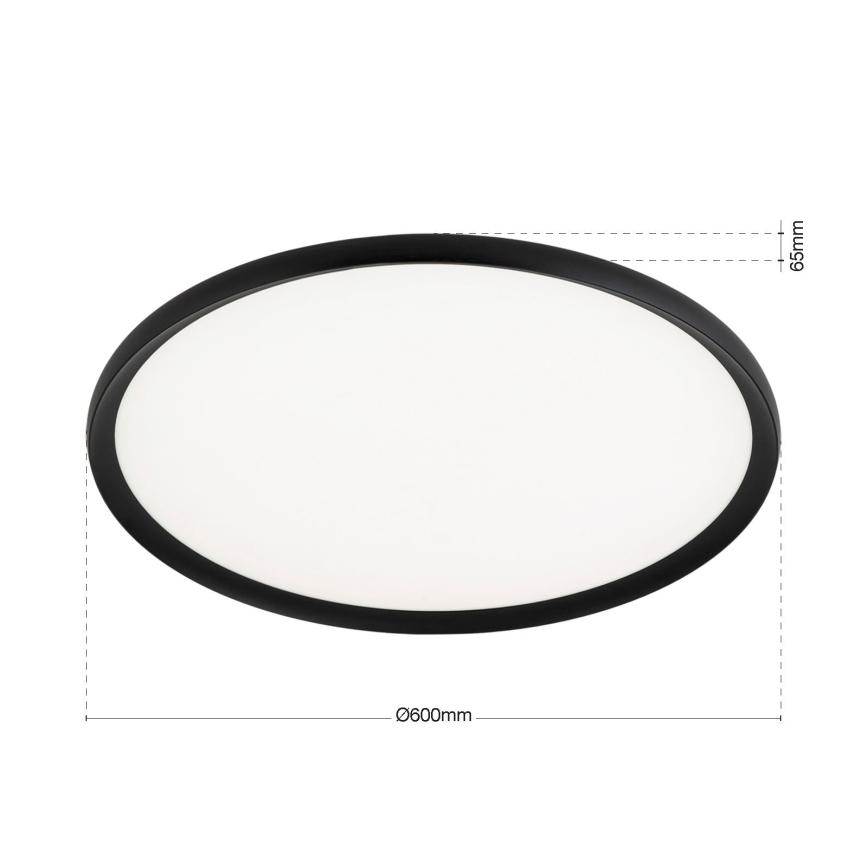 LED oprawa sufitowa KANT LED/50W/230V 2700/3000/4000K śr. 60 cm czarna