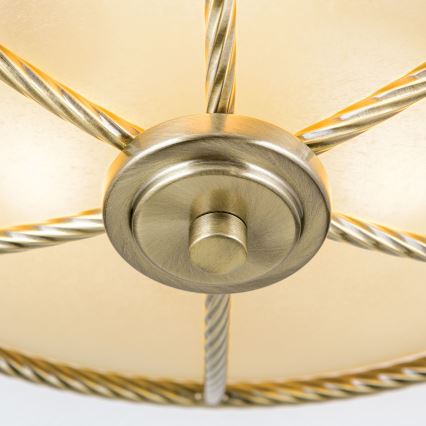 Lampa sufitowa MAURO 3xE27/60W/230V Ø 42 cm brąz