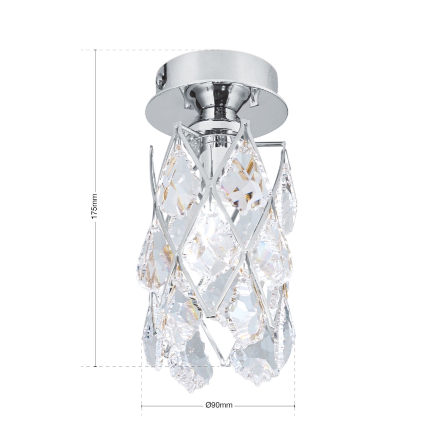 Lampa sufitowa RITA 1xG9/40W/230V Ø 9 cm chrom błyszczący