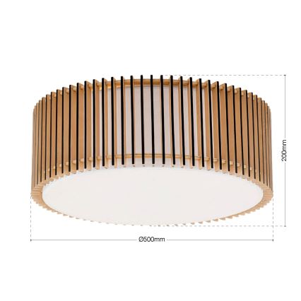 Lampa sufitowa TARTA 3xE27/40W/230V śr. 50 cm beżowa