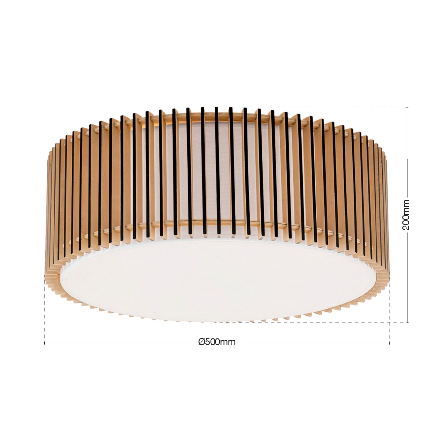 Lampa sufitowa TARTA 3xE27/40W/230V śr. 50 cm beżowa