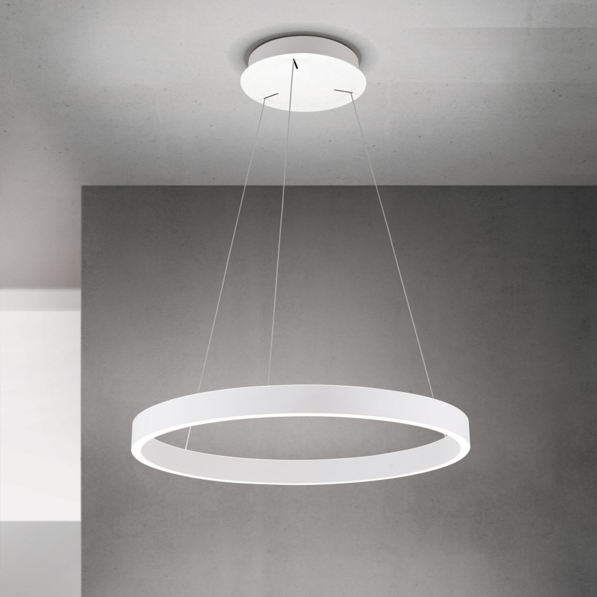 ściemnialny żyrandol LED na lince KOLK LED/60W/230V 2700/3000/4000K śr. 60 cm biały