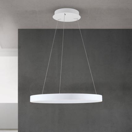 ściemnialny żyrandol LED na lince KOLK LED/60W/230V 2700/3000/4000K śr. 60 cm biały