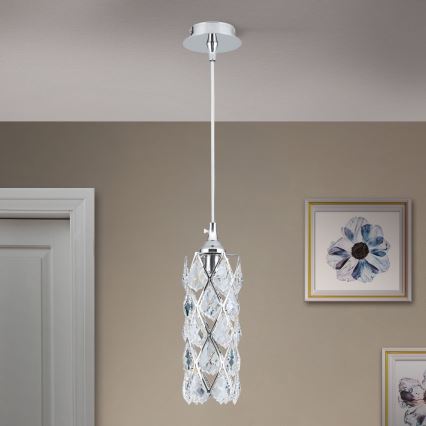 Lampa wisząca na przewodzie RITA 1xG9/40W/230V, chrom błyszczący