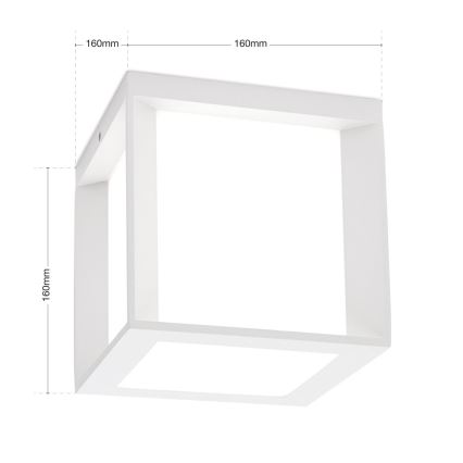 Lampa zewnętrzna HENRY 1xE27/15W/230V 16x16 cm IP44 biała