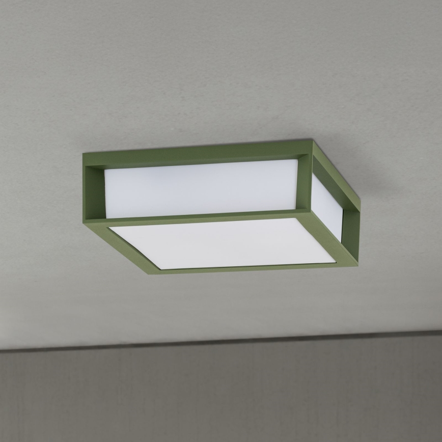 Oprawa zewnętrzna HENRY 2xE27/15W/230V 26x26 cm IP44 zielona