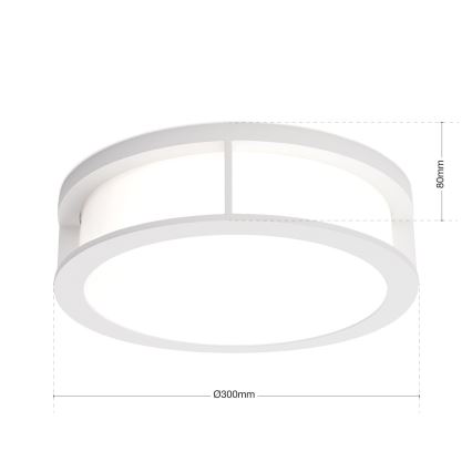 Lampa zewnętrzna HENRY 2xE27/15W/230V śr. 30 cm IP44 biała