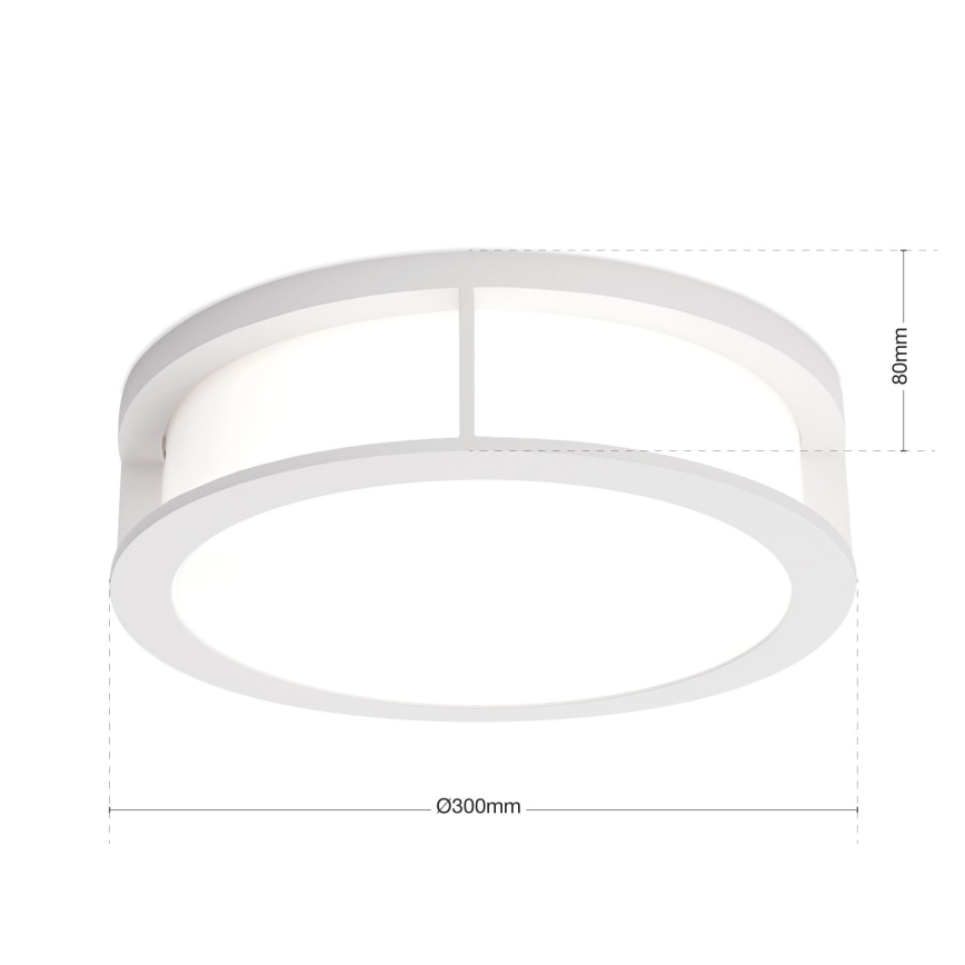 Lampa zewnętrzna HENRY 2xE27/15W/230V śr. 30 cm IP44 biała