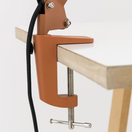 Lampka biurkowa z klipsem GILI 1xE27/40W/230V ceglana