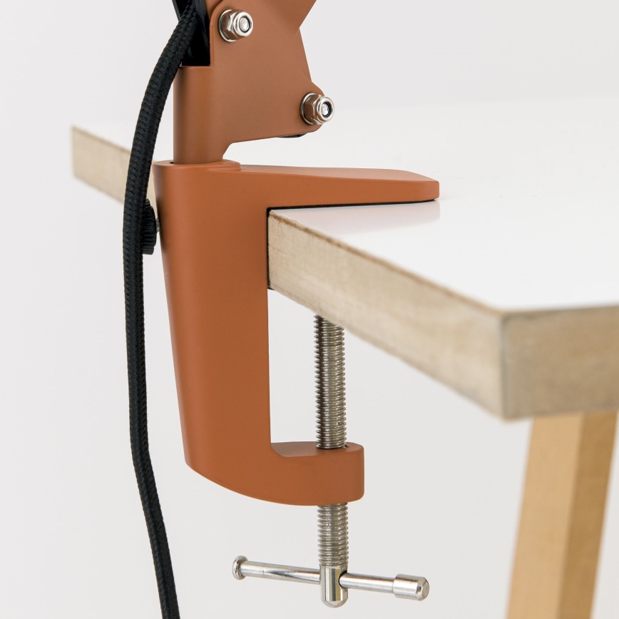 Lampka biurkowa z klipsem GILI 1xE27/40W/230V ceglana