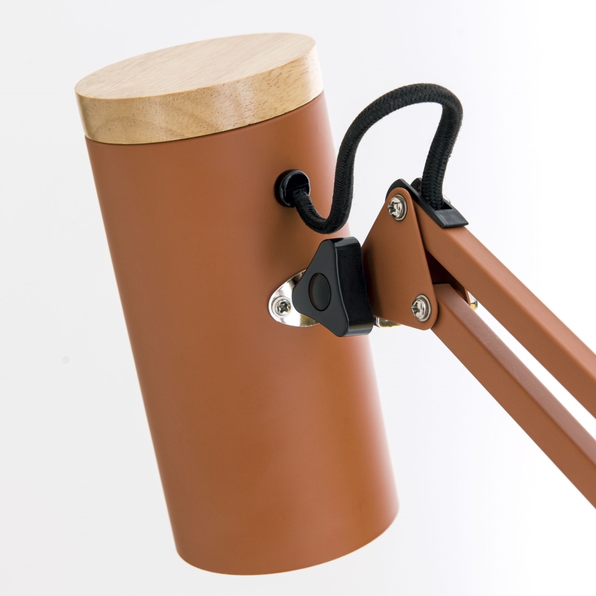 Lampka biurkowa z klipsem GILI 1xE27/40W/230V ceglana