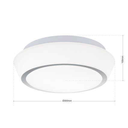 Lampa sufitowa łazienkowa TENA 2xE27/60W/230V Ø 30 cm IP44 biała