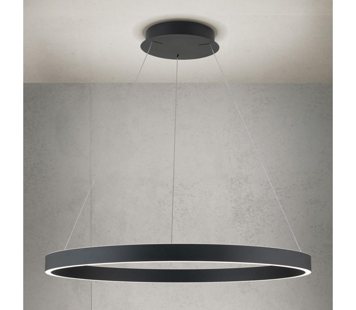Orion- LED ściemnialny żyrandol na lince KOLK LED/80W/230V 2700/3000/4000K śr. 80 cm czarny