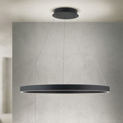ściemnialny żyrandol wiszący na linku KOLK LED/80W/230V 2700/3000/4000K średnica 80 cm czarny