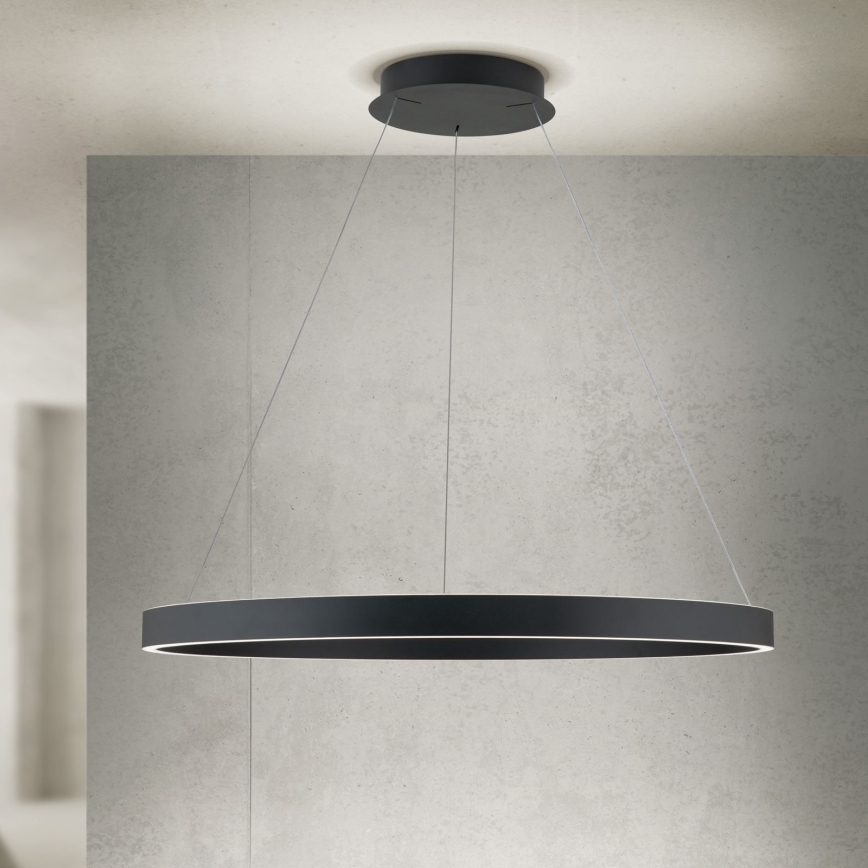 ściemnialny żyrandol wiszący na linku KOLK LED/80W/230V 2700/3000/4000K średnica 80 cm czarny