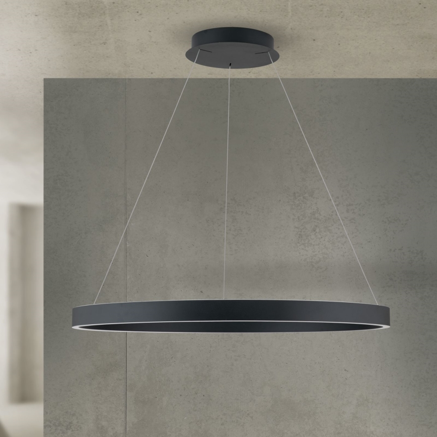 ściemnialny żyrandol wiszący na linku KOLK LED/80W/230V 2700/3000/4000K średnica 80 cm czarny