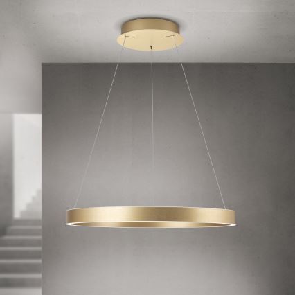 LED ściemnialny żyrandol na lince KOLK LED/60W/230V 2700/3000/4000K śr. 60 cm złoty