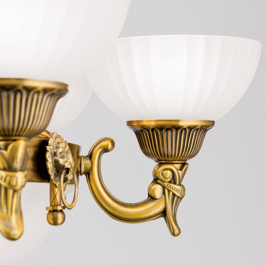 Żyrandol na łańcuchu ROCCA 9xE27/60W/230V śr. 75 cm brąz/biały