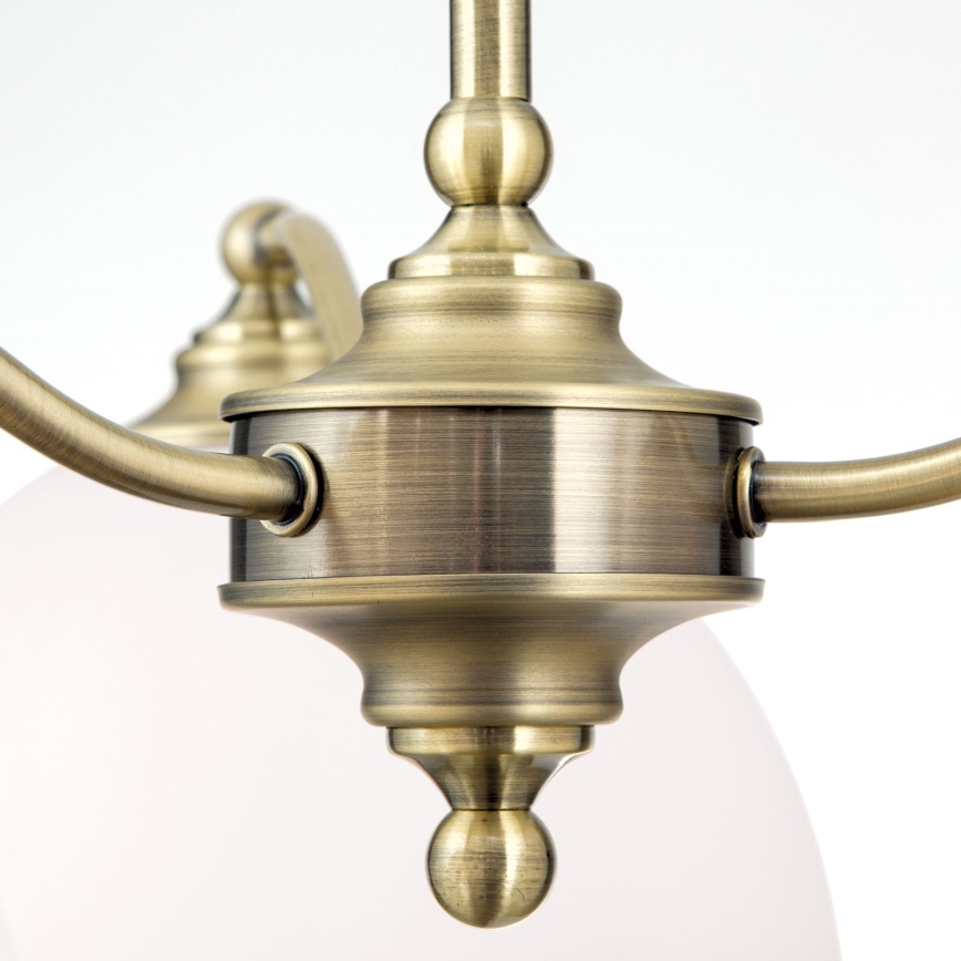 Żyrandol na łańcuchu OLD LAMP 3xE27/40W/230V śr. 65 cm biały/mosiądz