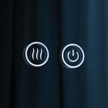 LED Łazienkowe podgrzewane lustro naścienne z podświetleniem FOCUS LED/30W/230V 3000/4200/6000K śr. 100 cm IP44