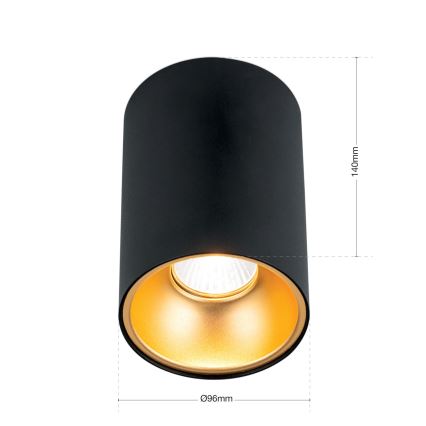 Oprawa punktowa STARLIGHT 1xGU10/50W/230V czarna/złota