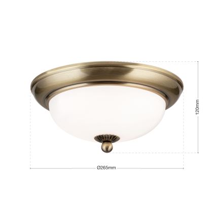 Lampa sufitowa EMPIRA 2xE14/40W/230V, śr. 26,5 cm, brąz