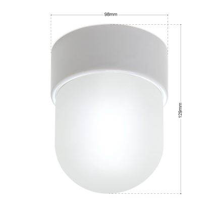 Lampa sufitowa OSTIA 1xE27/40W/230V śr. 9,8 cm biała