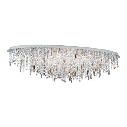 Plafon kryształowy CRYSTALRIVER 21xG9/40W/230V chrom błyszczący