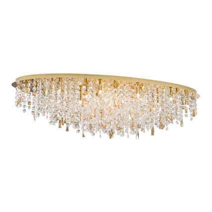 Plafon kryształowy CRYSTALRIVER 21xG9/40W/230V złoty