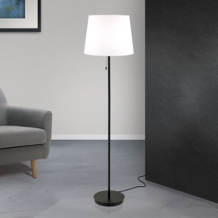 Lampa podłogowa LUDWIG 1xE27/40W/230V biała/czarna