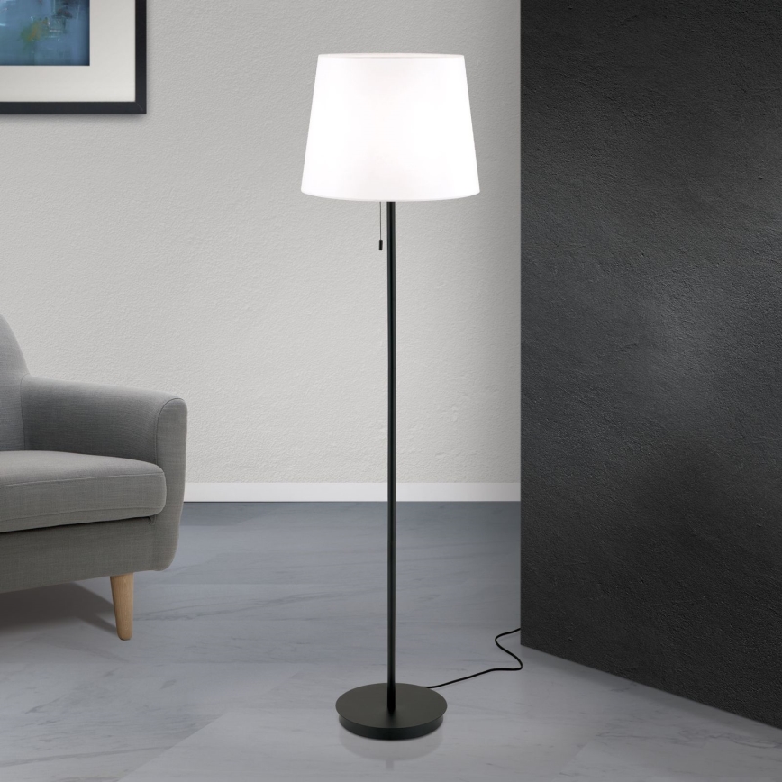 Lampa podłogowa LUDWIG 1xE27/40W/230V biała/czarna