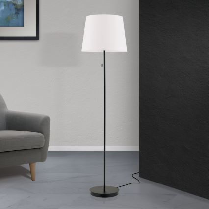 Lampa podłogowa LUDWIG 1xE27/40W/230V biała/czarna
