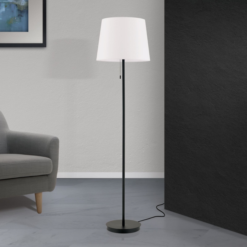 Lampa podłogowa LUDWIG 1xE27/40W/230V biała/czarna