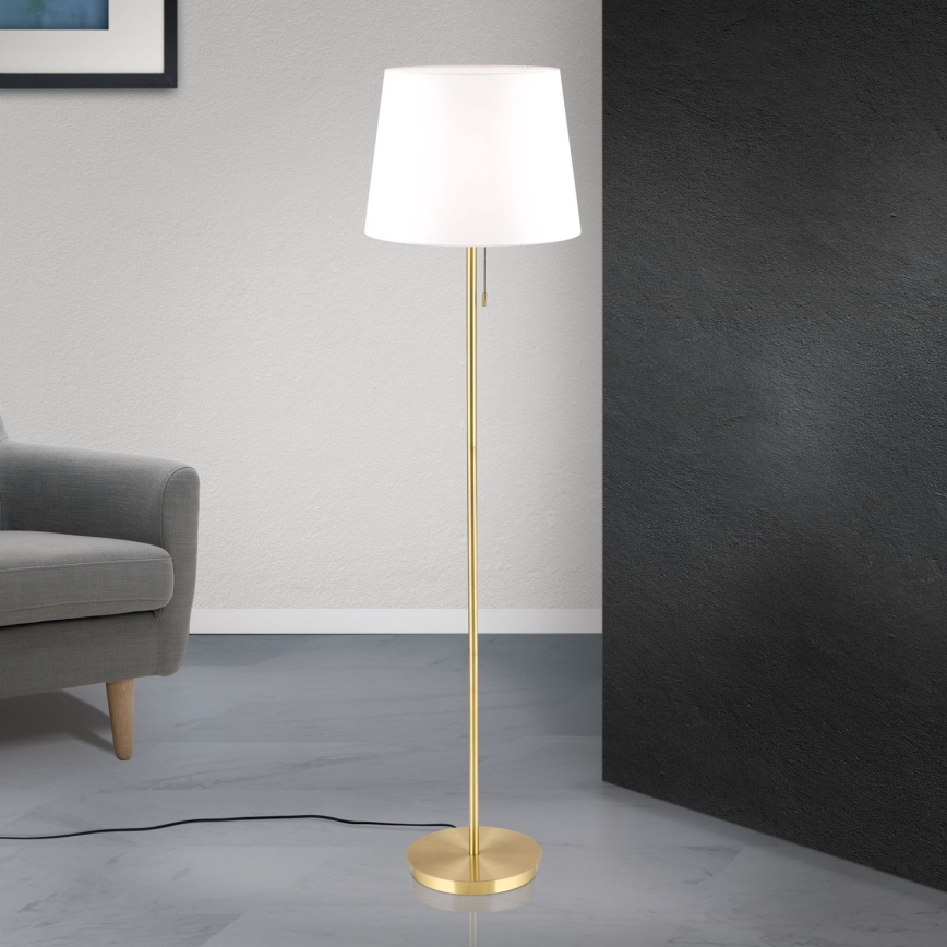 Lampa podłogowa LUDWIG 1xE27/40W/230V biała/złota