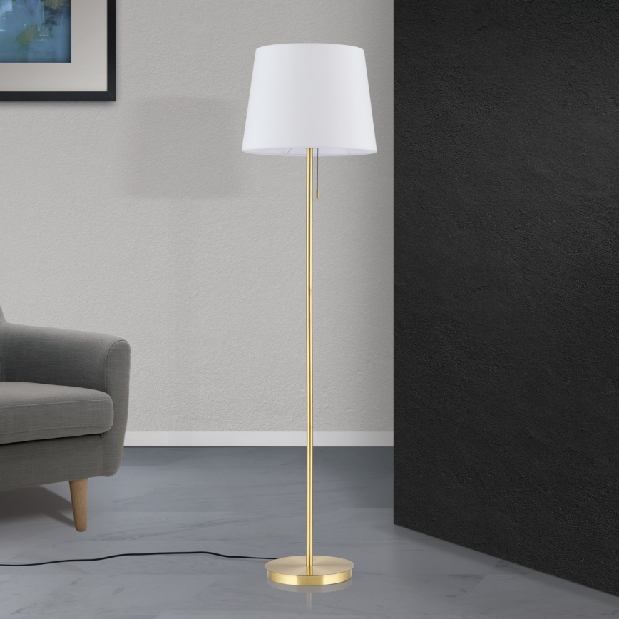 Lampa podłogowa LUDWIG 1xE27/40W/230V biała/złota