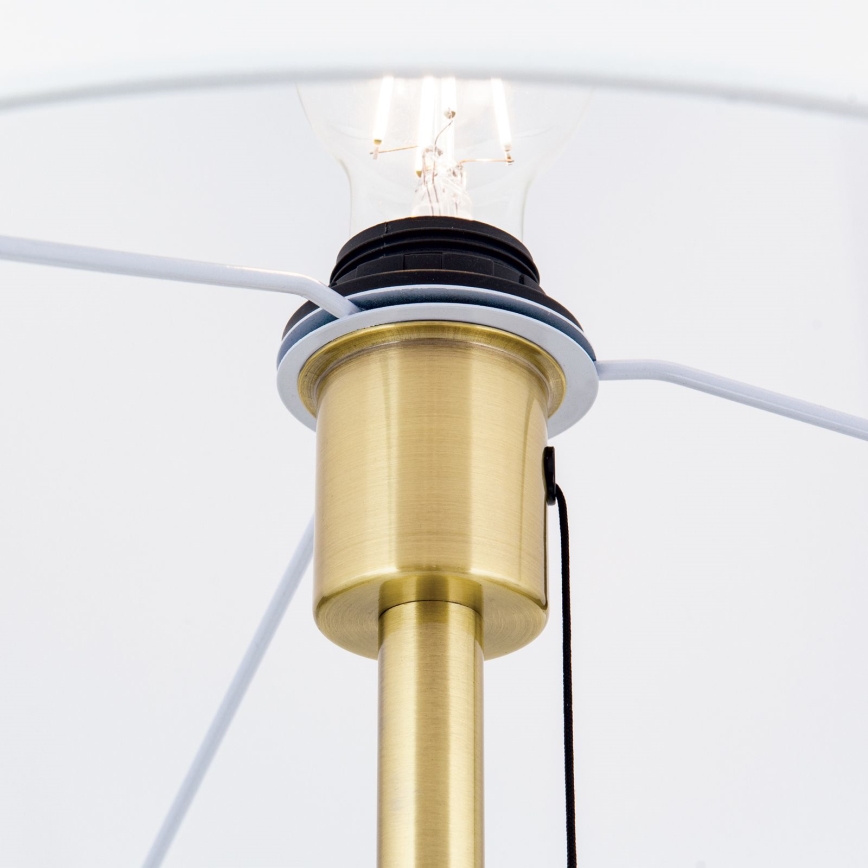 Lampa podłogowa LUDWIG 1xE27/40W/230V biała/złota
