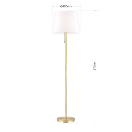 Lampa podłogowa LUDWIG 1xE27/40W/230V biała/złota