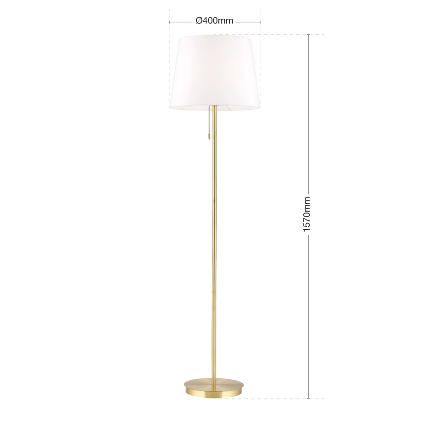 Lampa podłogowa LUDWIG 1xE27/40W/230V biała/złota