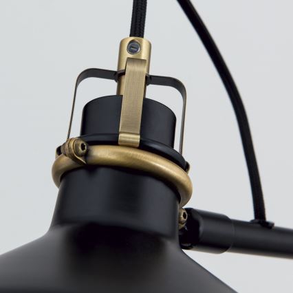 Lampa podłogowa SCHILLER 1xE27/40W/230V czarna/brąz