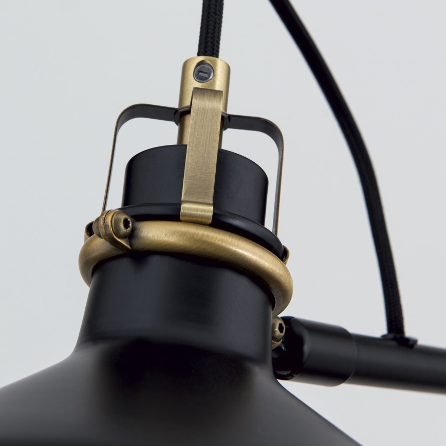 Lampa podłogowa SCHILLER 1xE27/40W/230V czarna/brąz