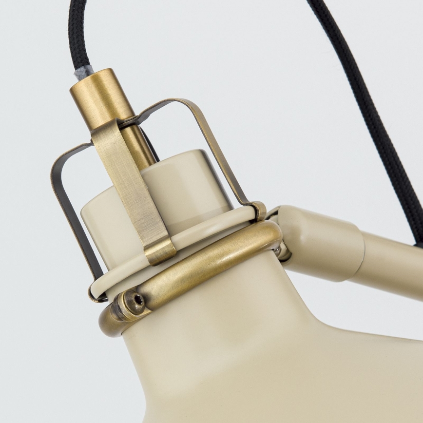 Lampa podłogowa SCHILLER 1xE27/40W/230V kremowa/brąz