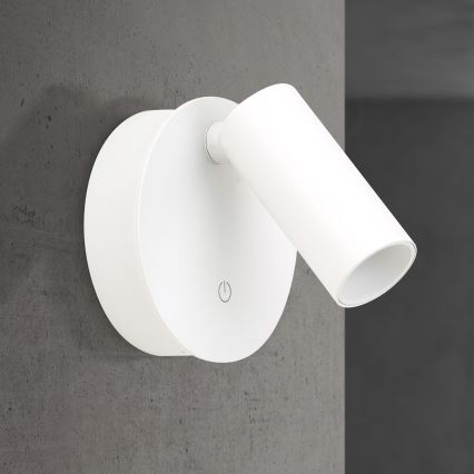 LED ściemnialny, ładowalny, dotykowy kinkiet ścienny punktowy LUXY LED/1W/5V 2200 mAh 2700/3000/4000K biały